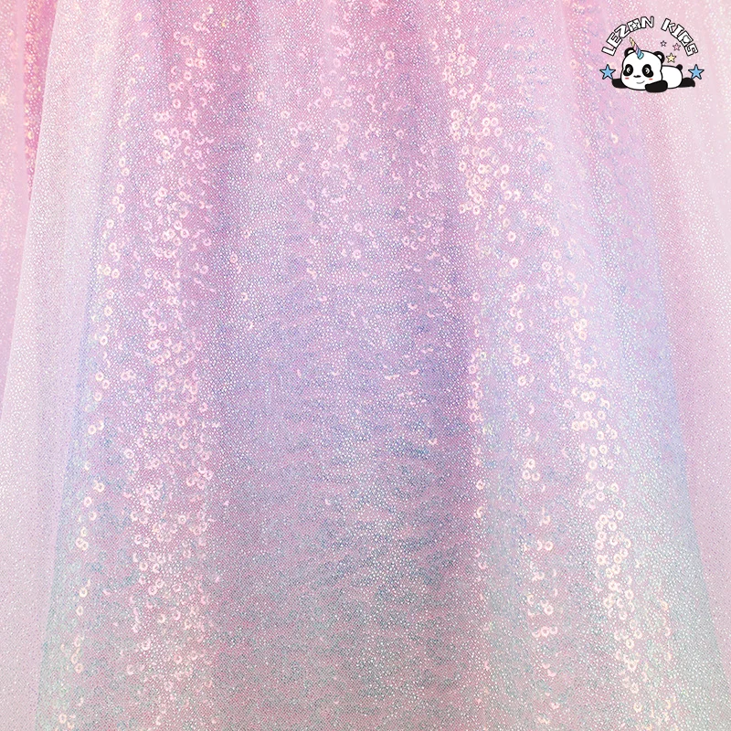 LEZONKIDS - Vestido de Princesa com Lantejoulas para Meninas, Novo Vestido de Sereia, Vestido de Verão para Crianças com Design Personalizado OEM